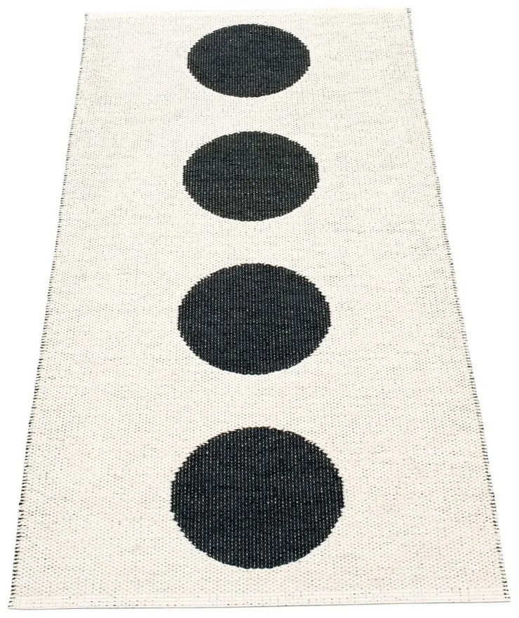 Covor tip traversă pentru interior și exterior alb-negru 70x150 cm Vera Black – Pappelina