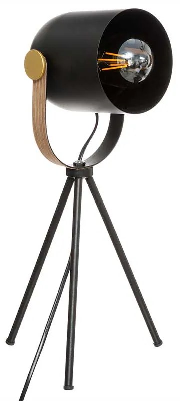 Lampa De Birou Fylora Negru-Auriu 18x16x45 cm