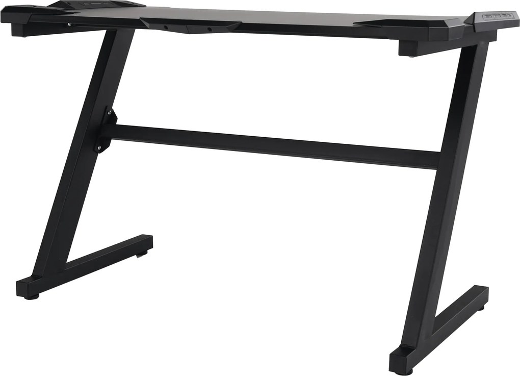 Birou PC/birou gaming, negru, JADIS