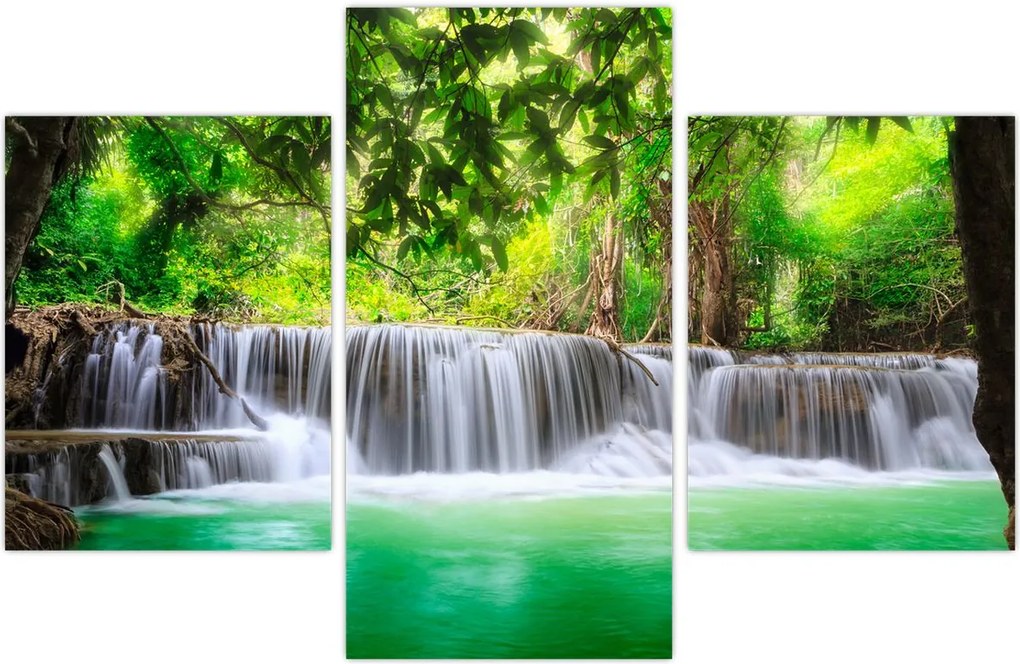 Tablou - cascada din Kanchanaburi, Thailanda (90x60 cm)