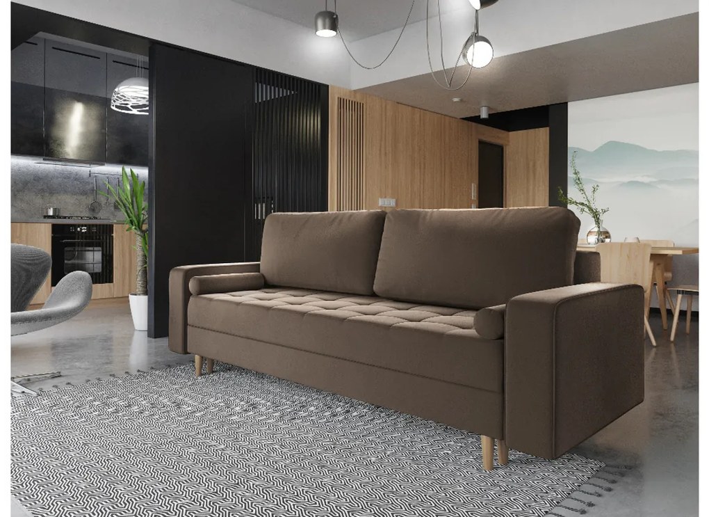 Supermobel Canapea extensibilă tapițată PRIMA, 238x90x91, itaka 48