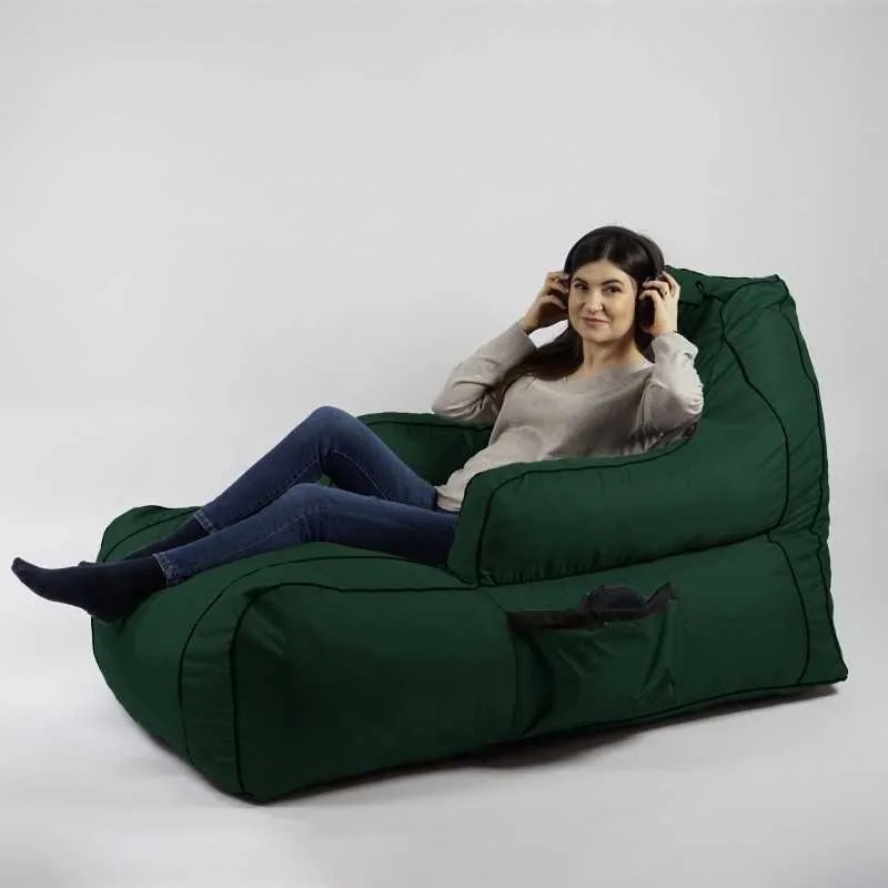 Fotoliu Player Pufrelax, Material Impermeabil - Verde Tuborg