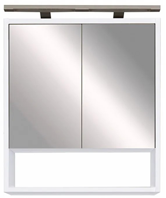 Dulap cu oglindă Luna 60, alb, superior