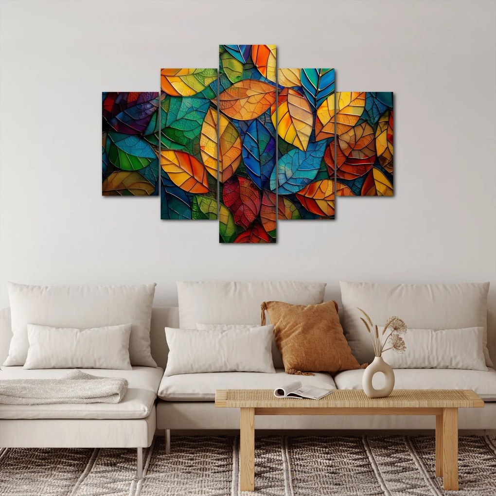 Tablou - Mozaic din frunze (150x105 cm)