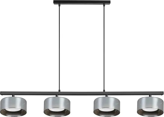 Brilagi - Lustră AURA LUX suspendată pe cablu 4xGX53/30W/230V negru/fumuriu