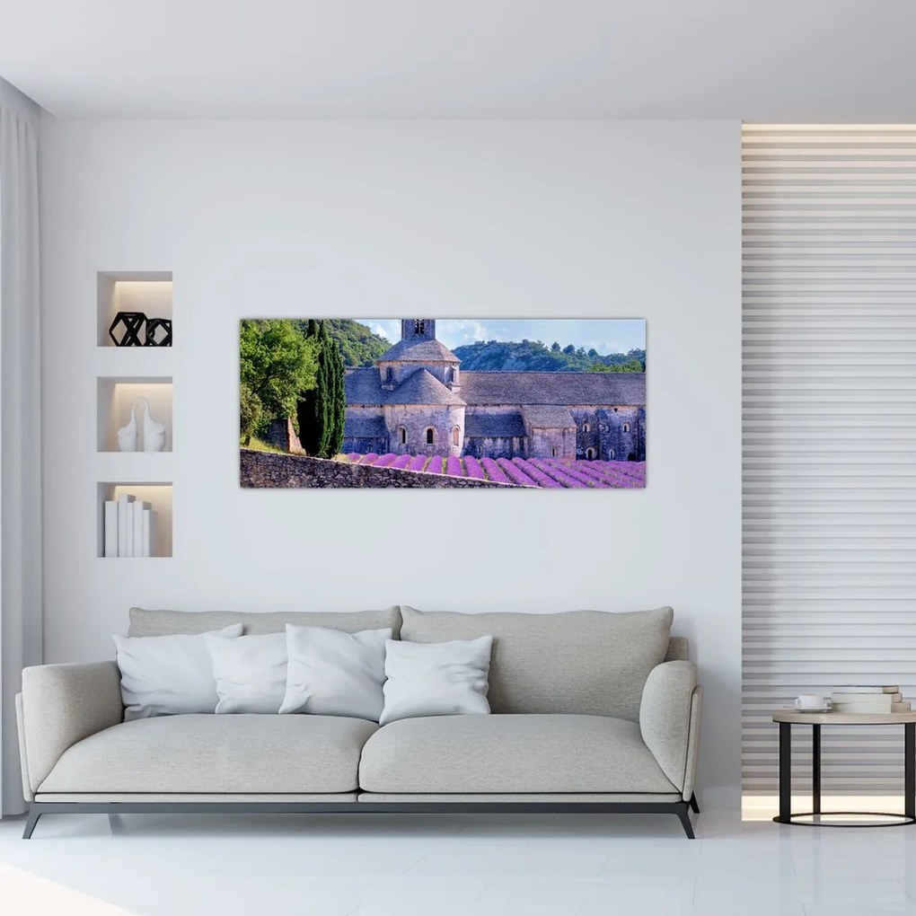 Tablou - Câmp de lavandă (120x50 cm)