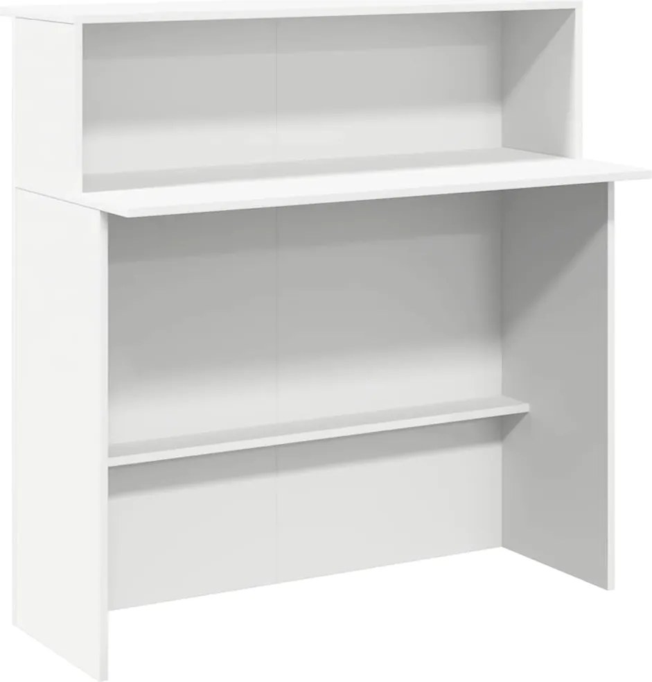 vidaXL Birou de recepție, alb, 100x50x103,5 cm, lemn stratificat
