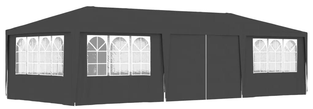 vidaXL Cort petrecere profesional pereți laterali antracit 4x9m 90g/m²