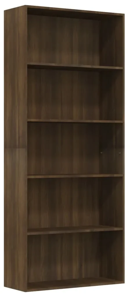 815404 vidaXL Bibliotecă 5 niveluri stejar maro 80x30x189 cm lemn compozit