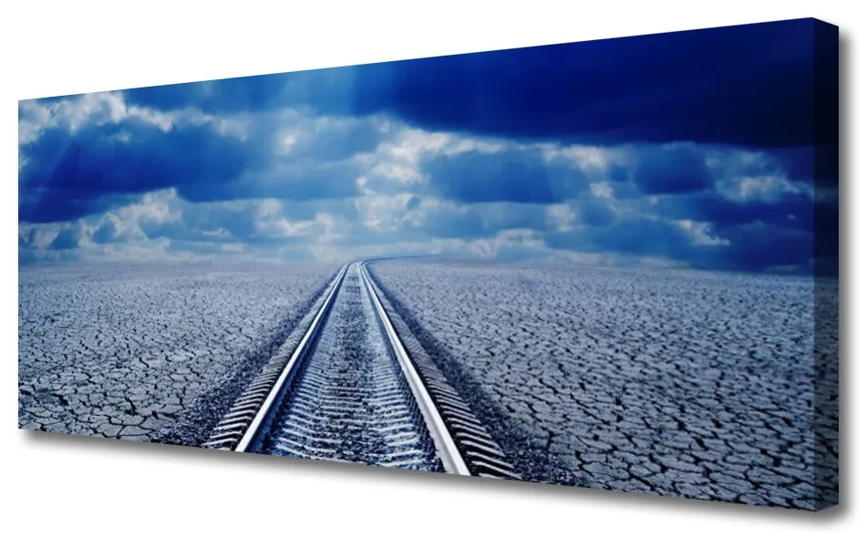 Tablou pe panza canvas Track Arhitectura Gri Albastru