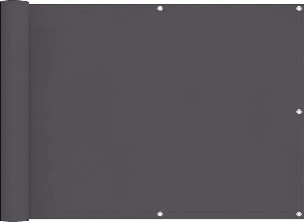 vidaXL Paravan de balcon, antracit, 75x1000 cm, 100% poliester oxford