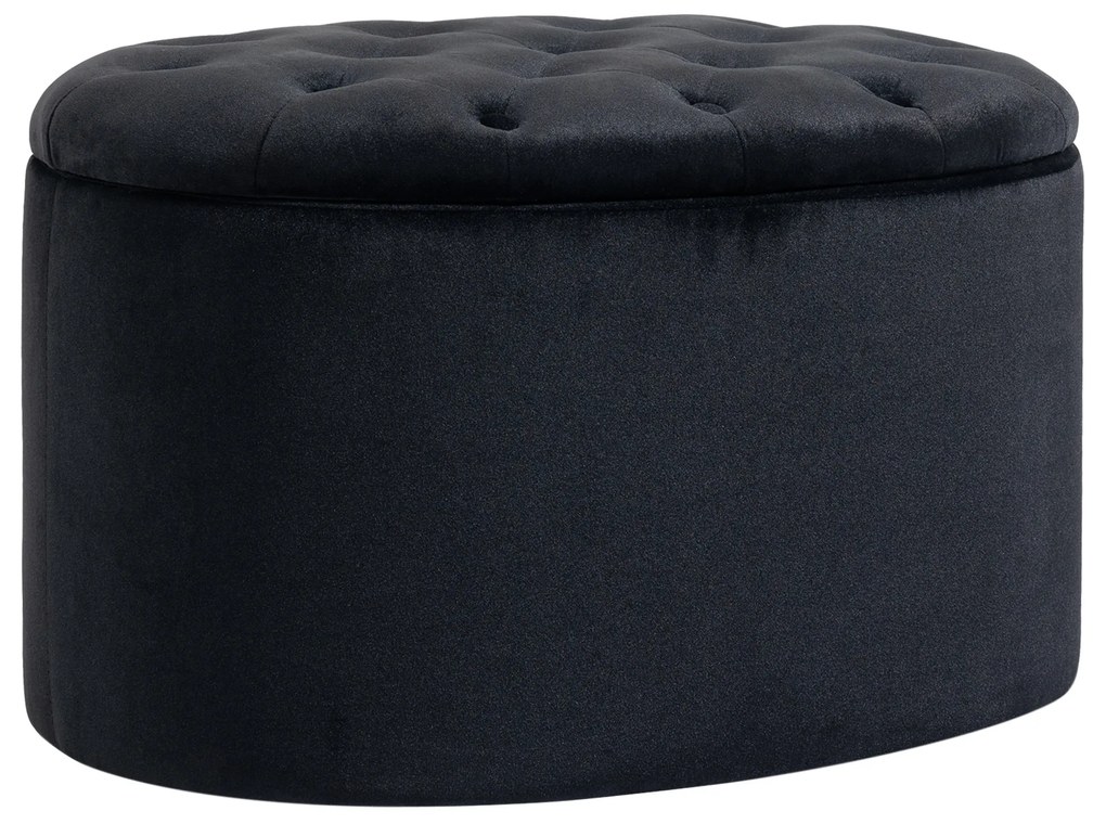 HOMCOM Banc de depozitare captusit cu spatiu de depozitare pentru hol dormitor sufragerie 71 x 52 x 42 cm negru | Aosom Romania