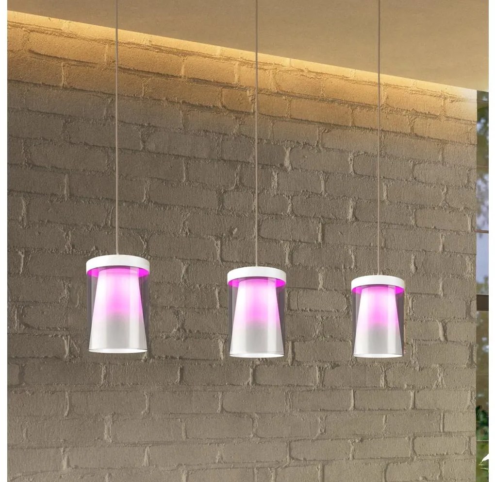 Lustră LED RGBW dimabilă pe cablu Eglo 901122 CHIUSELLO-Z 3xLED/3,7W/230V alb