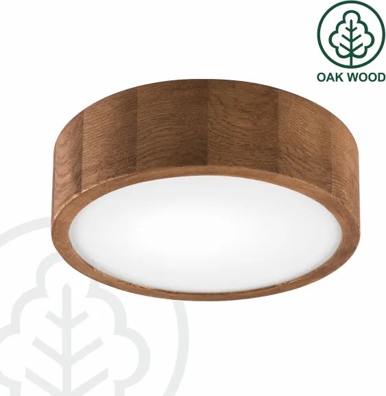 BRILAGI - Plafonieră LED RGBW dimabilă CARVALHO 1xE27/12W/230V Wi-Fi, stejar, Ø 27,5 cm