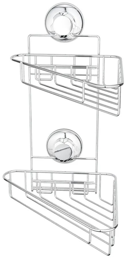 Raft pentru baie argintiu de colț autoadeziv din metal Bestlock Bath – Compactor