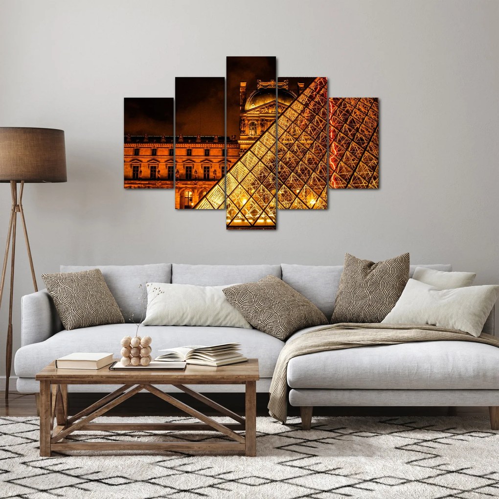 Tablou cu Louvre la Pris (150x105 cm)