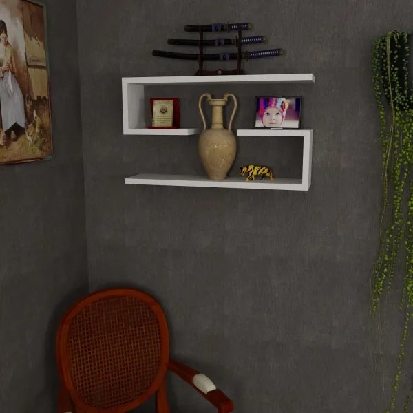 SET 2x raft de perete JENIKA alb