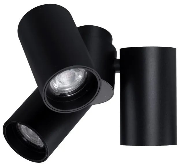 Spot modern directionabil aplicat tavan/plafon MAKALU 3 GU10 negru