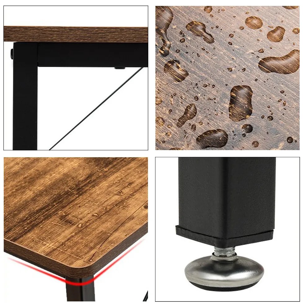 Birou de colț, maro