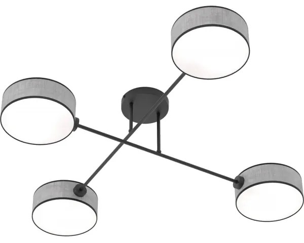 Lustră aplicată MAGA, 4 x E14, 10W, 230V, gri