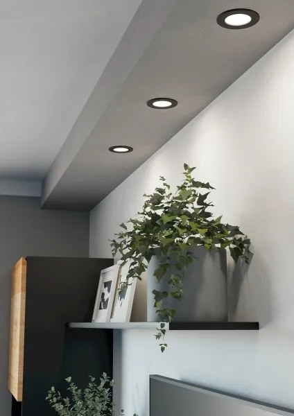 Eglo 901425 - Set 3x LED RGBW plafonieră încastrată FUEVA-Z LED/2,8W/230V 8,8cm IP44 neagră