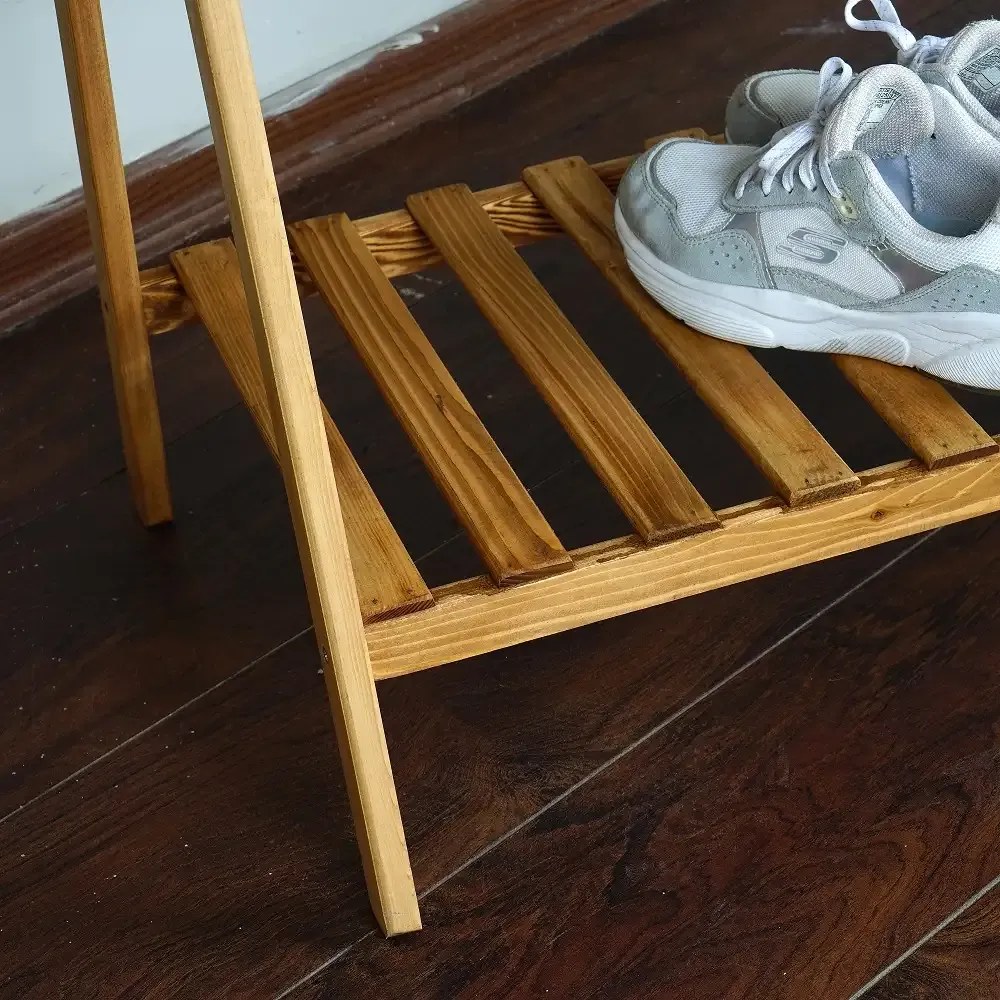 Suport pentru umerase,pantofar,din lemn masif,150 cm