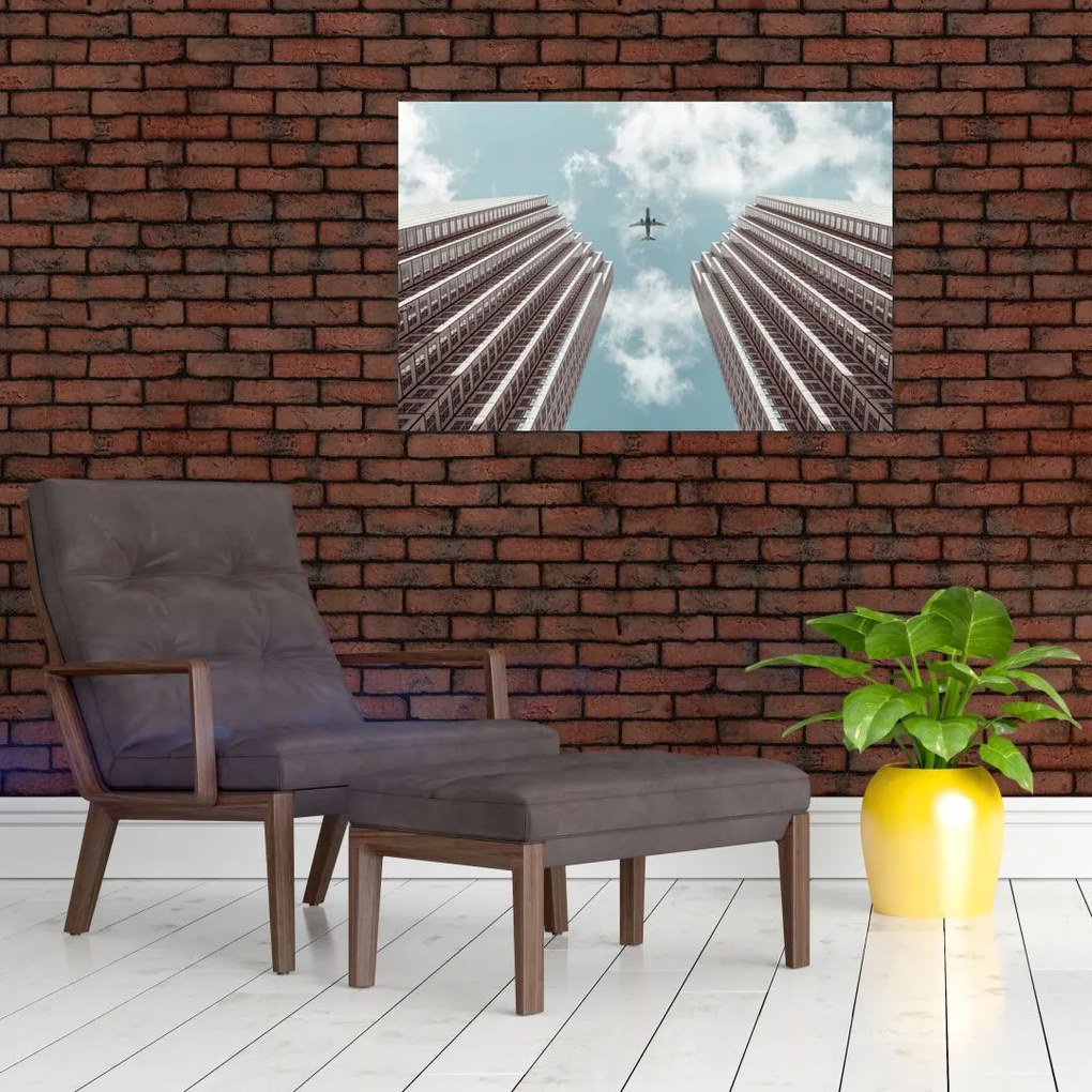 Tablou cuavion între clădiri (90x60 cm)