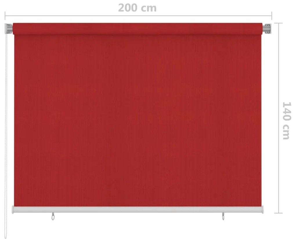 Jaluzea tip rulou de exterior, rosu, 200x140 cm 200 x 140 cm