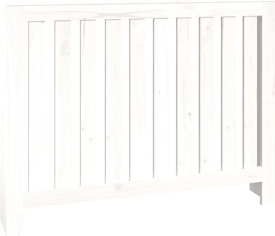 vidaXL Mască pentru calorifer, alb, 108,5x19x84 cm, lemn masiv de pin