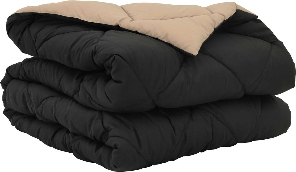 vidaXL Pilotă de vară Negru și Taupe 220 x 140 cm Microfibră