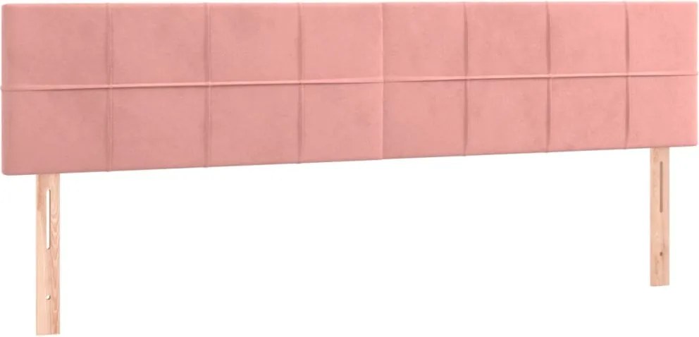 vidaXL Tăblii de pat, roz, 160x5x78/88 cm, catifea