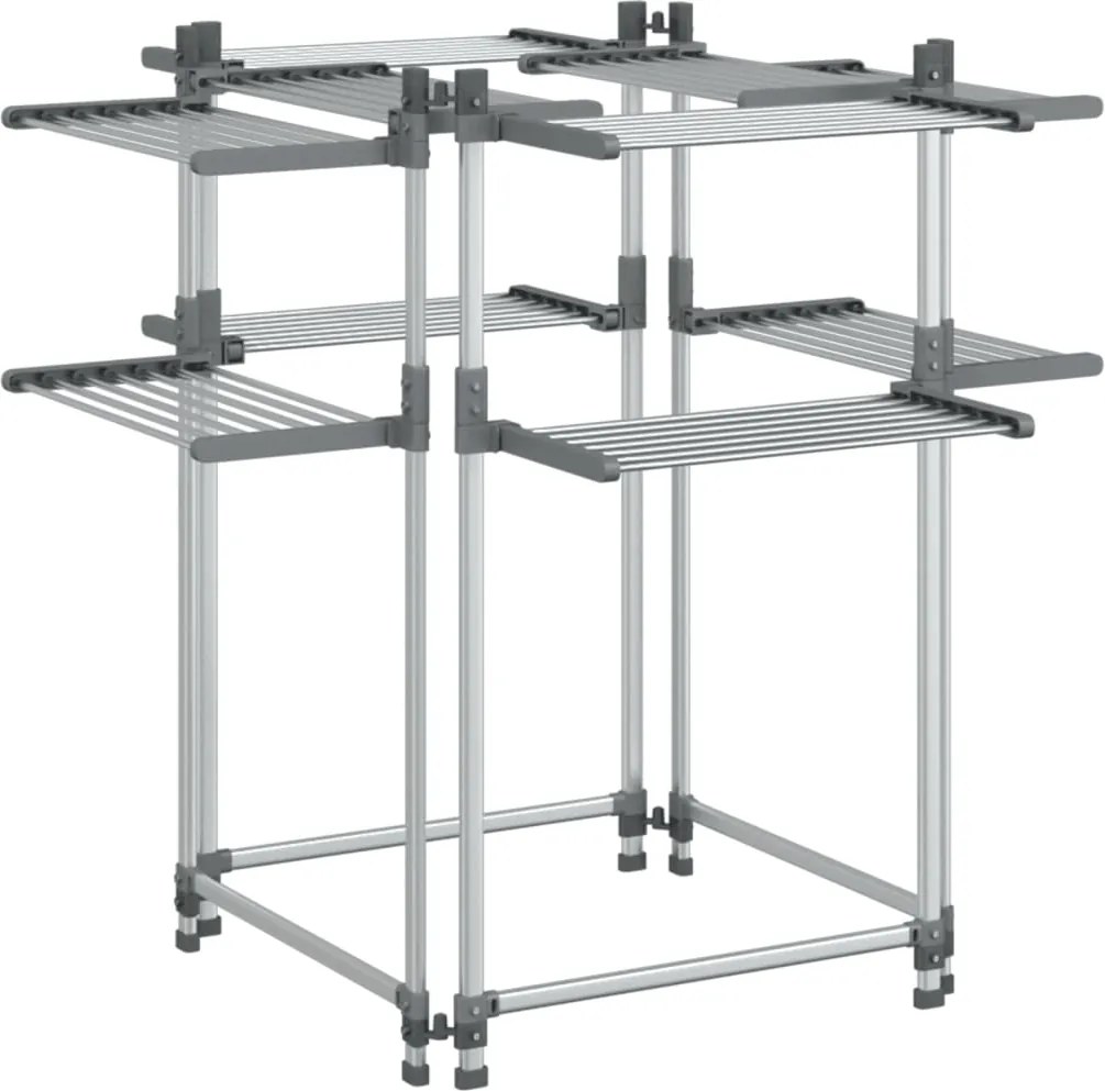 vidaXL Suport pentru uscat rufe, 107x107x120 cm, aluminiu