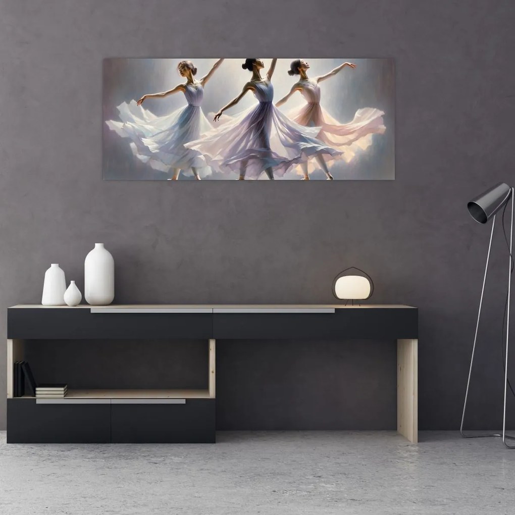 Tablou - Trei balerine (120x50 cm)