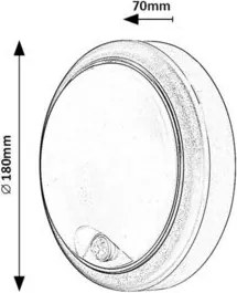 Aplica LED cu senzor iluminat exterior IP54 Hitura negru