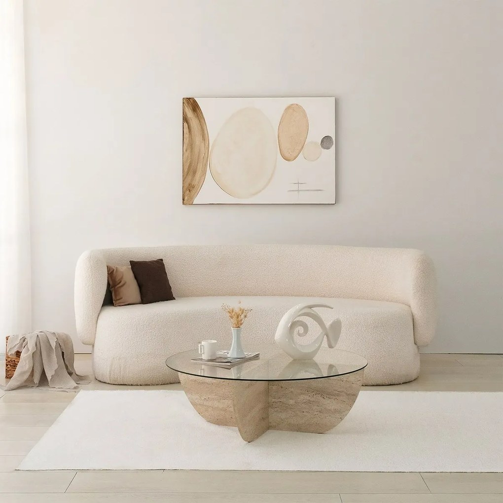 Măsuță de conferință Lily Travertine