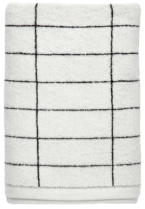 Prosop alb din bumbac 50x100 cm Tile Stone – Mette Ditmer Denmark