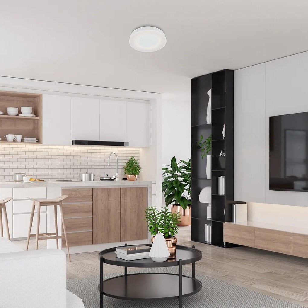 Plafoniera LED cu telecomanda design slim Ceilo alba