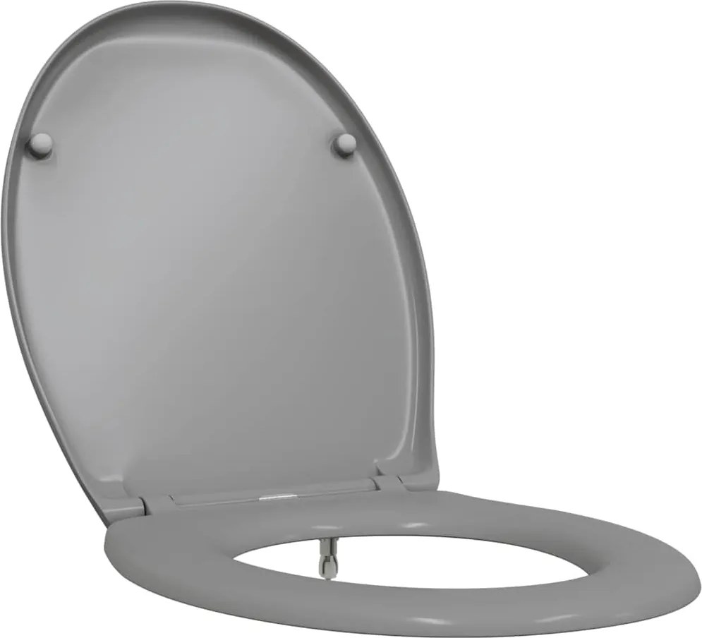 vidaXL Capacul de toaletă Gri 47 x 37 x 4 cm Duroplast