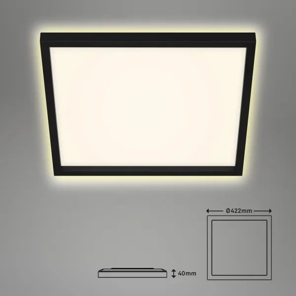 Plafonieră LED CADRE LED/22W/230V 42,2x42,2 cm neagră Briloner 7364-015