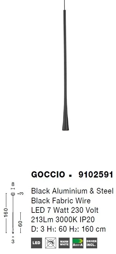 Pendul LED design modern Goccio NVL-9102591