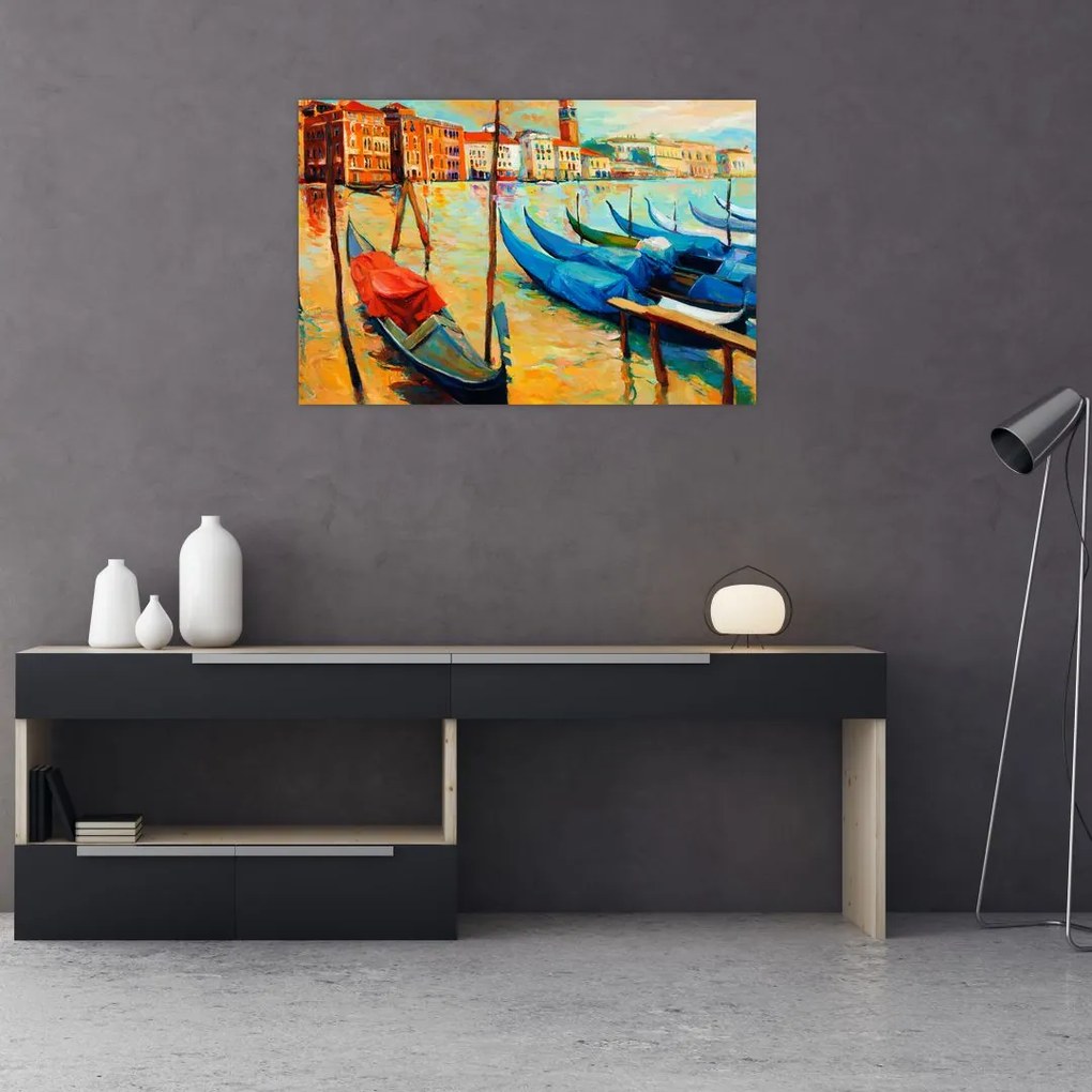 Tablou - Port în Veneția (90x60 cm)