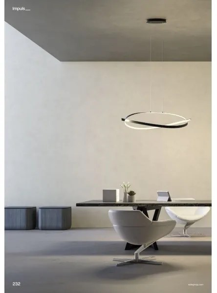 Lustră LED dimabilă suspendată pe cablu IMPULS LED/38W/230V, neagră