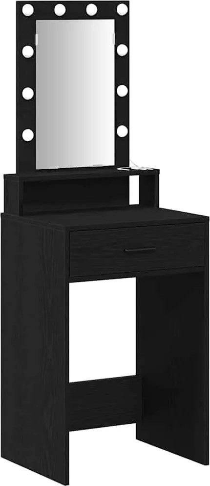 vidaXL Masă de Machiaj cu sertar Negru 50 x 41 x 140 cm Lemn compozit