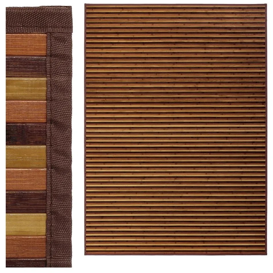 Covor galben muștar/maro din bambus 180x250 cm – Casa Selección