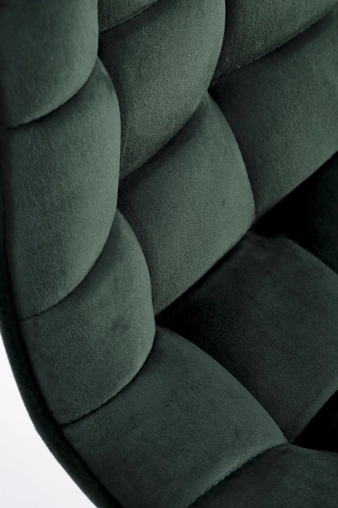 Scaun de bar H120 velvet verde/gold