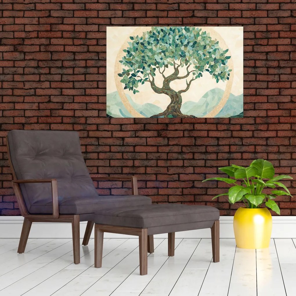 Tablou – Mozaic elegant cu arbore (90x60 cm)