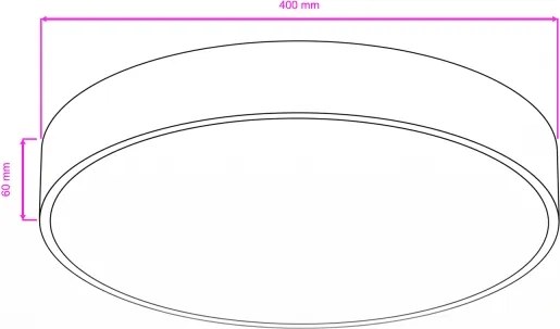 Brilagi - Plafonieră LED pentru baie POOL, 36W/230V, Ø 40 cm, IP54, neagră