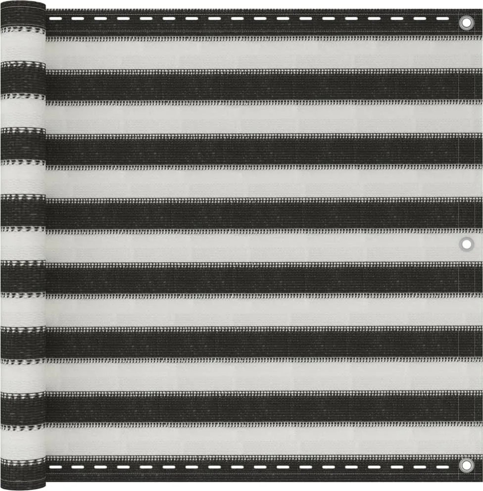 vidaXL Paravan de balcon, antracit și alb, 90 x 500 cm, HDPE
