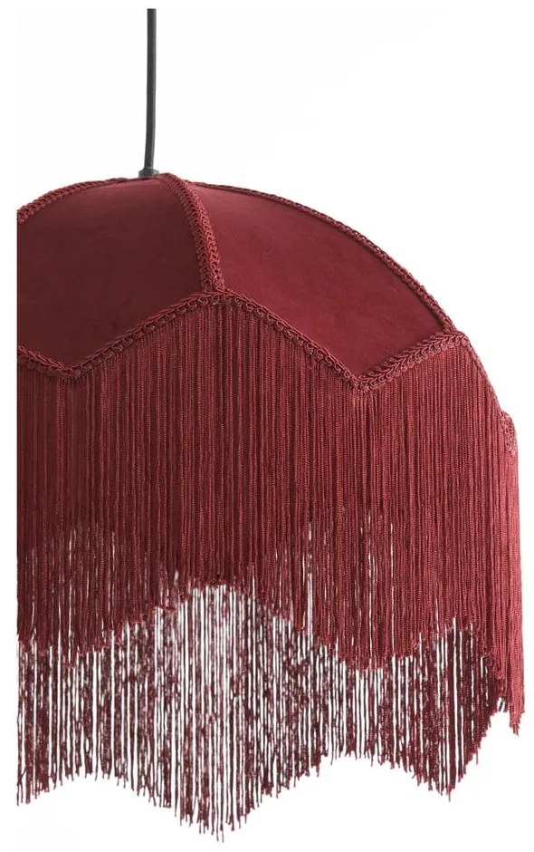 Lustră burgundy cu abajur textil ø 40 cm Malacia – Light &amp; Living