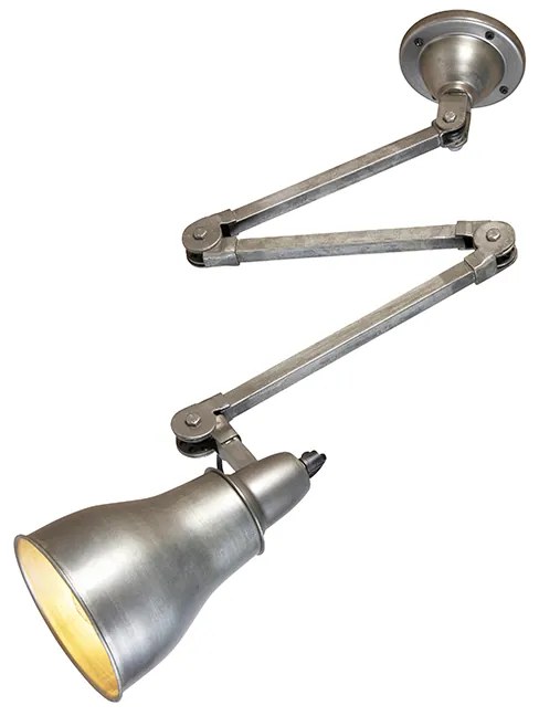 Lampă de perete industrială gri reglabilă - Mersey